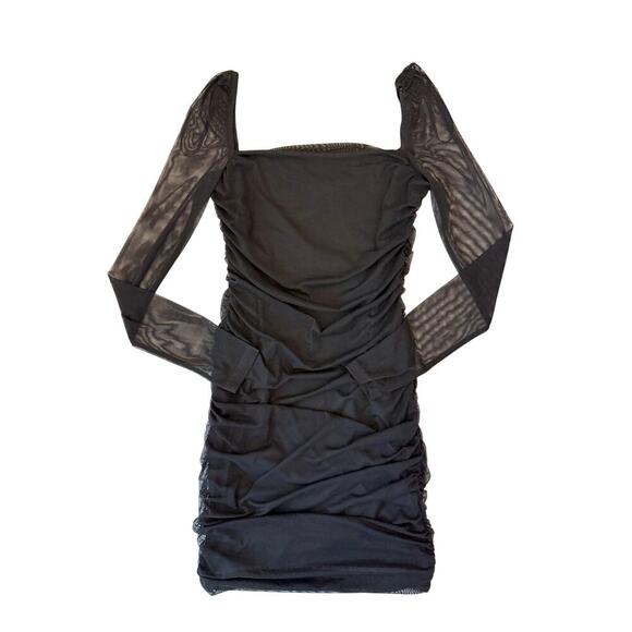 Princess polly black longsleeve mini dress - size 4 - Picture 2 of 5